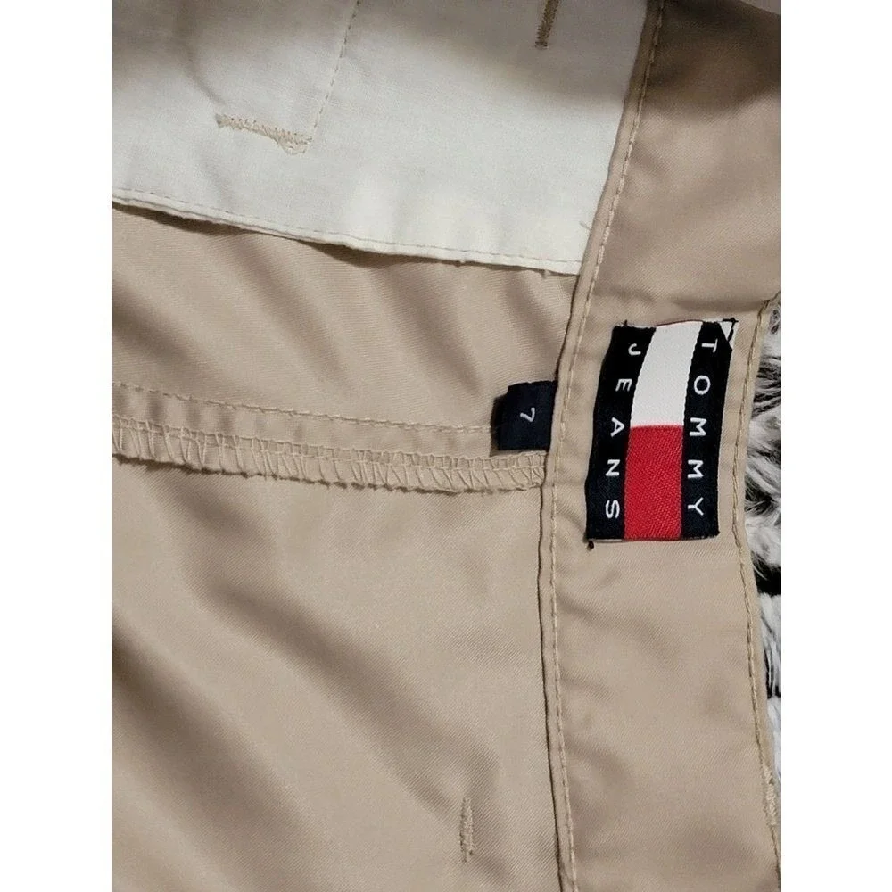 Tommy Jeans Convertible Cargo Pants‎ Beige Zip Off Legs women Size 7